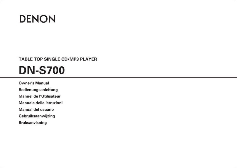 Denon DN-S700 - Compact Tabletop CD/MP3 Disc... owner's manual
