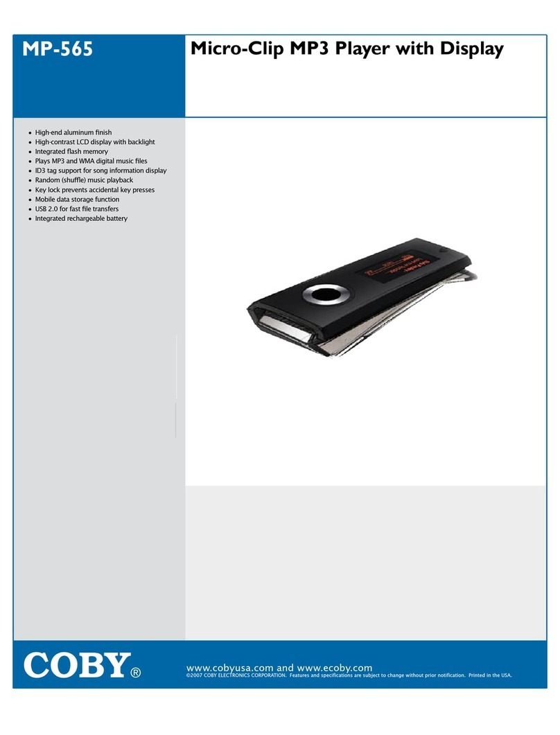 Coby MP-565 User manual