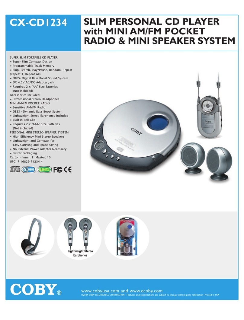 Coby CXCD1234 User manual