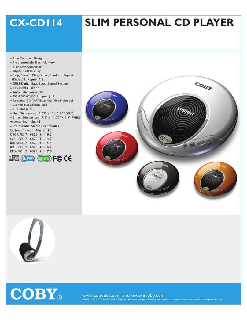 Coby CX-CD114B User manual