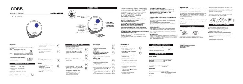 Coby CX-CD1112 User manual