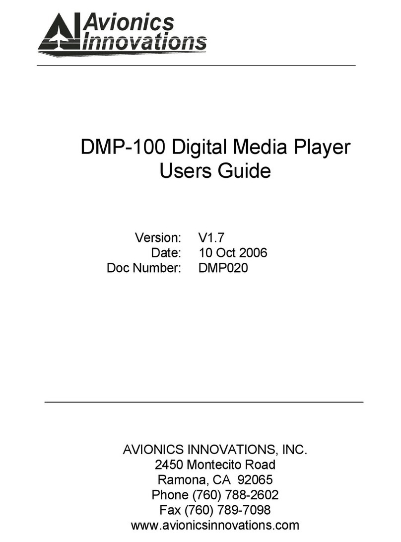 Avionics Innovations DMP-100 - Digital Player User manual