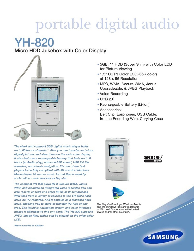 Samsung YH820MC Specifications