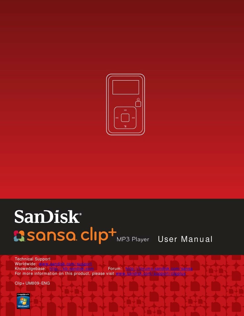 SanDisk SDMX18R-004GB-A57 - Sansa Clip+ 4 GB Digital... User manual SanDisk SDMX18R-004GB-A57 - Sansa Clip+ 4 GB Digital... User manual