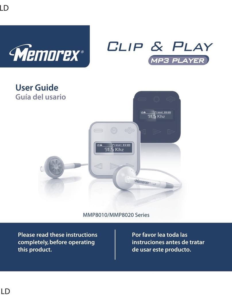 Memorex MMP8020R-BLK - 2GB MP3 Player User manual