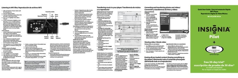 Insignia NS-8V24 - Pilot With Bluetooth User manual