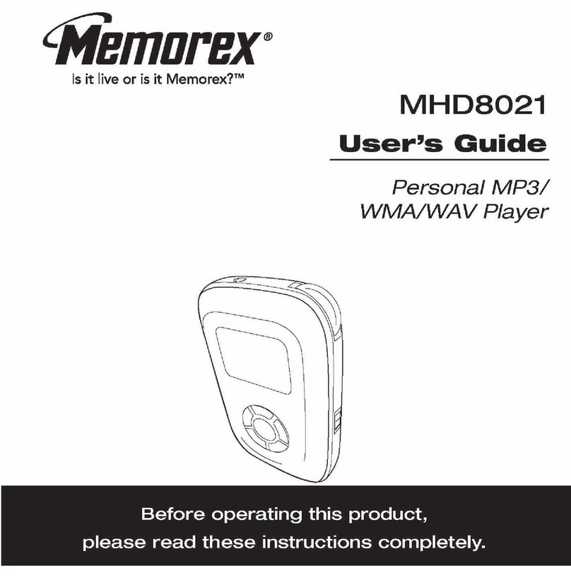 Memorex MHD8021 - 2 GB Digital Player User manual