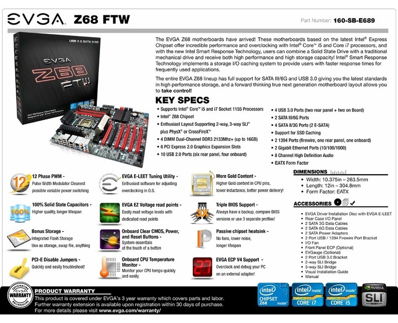 EVGA Z68 FTW User manual