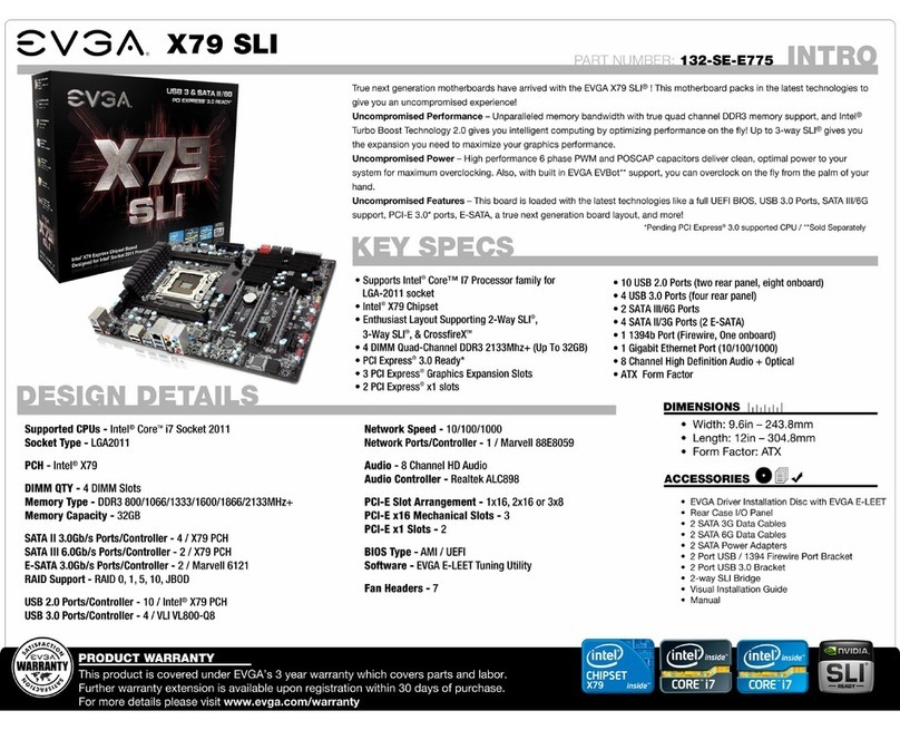 EVGA X79 SLI Specifications