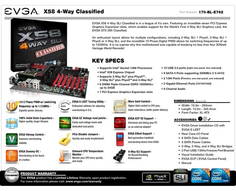 EVGA 170-BL-E762 User manual