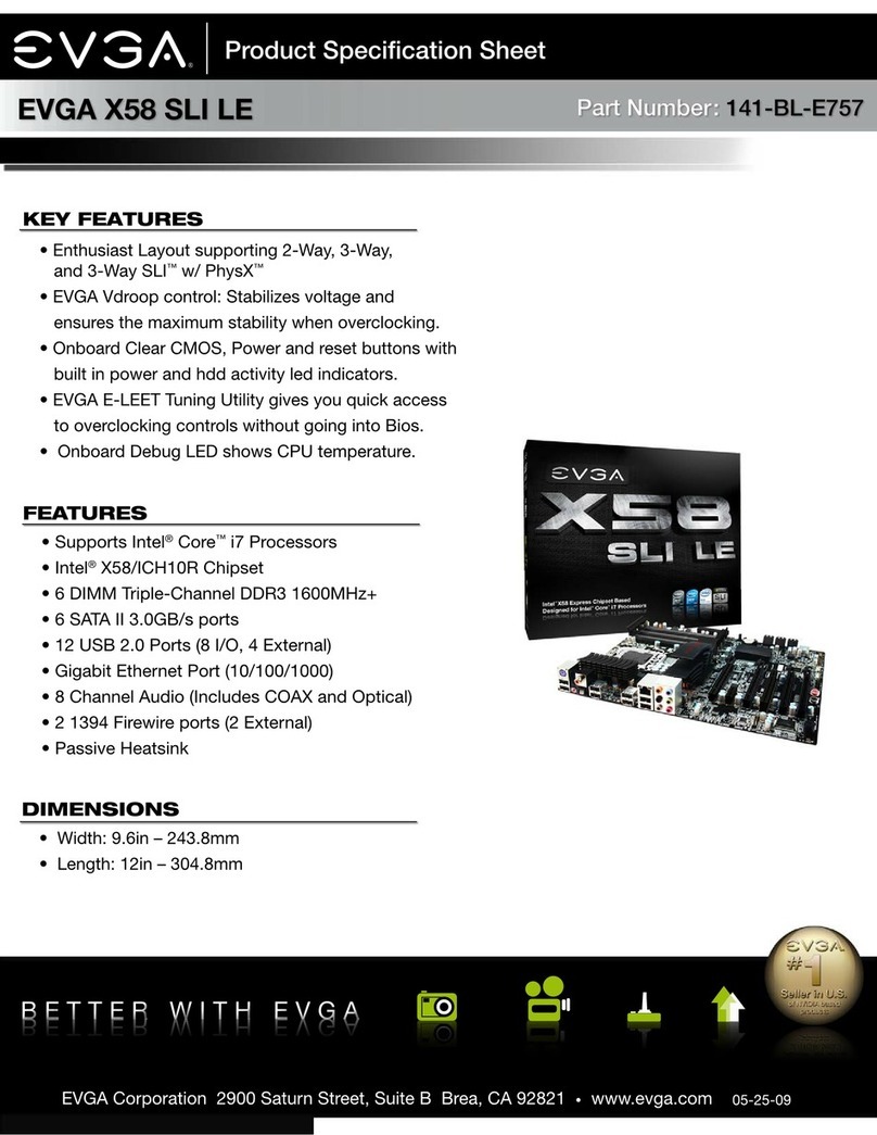 EVGA X58 SLI LE User manual