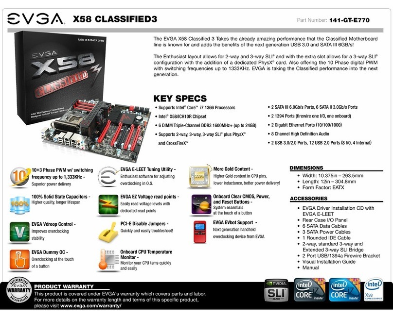EVGA X58 Classified3 User manual