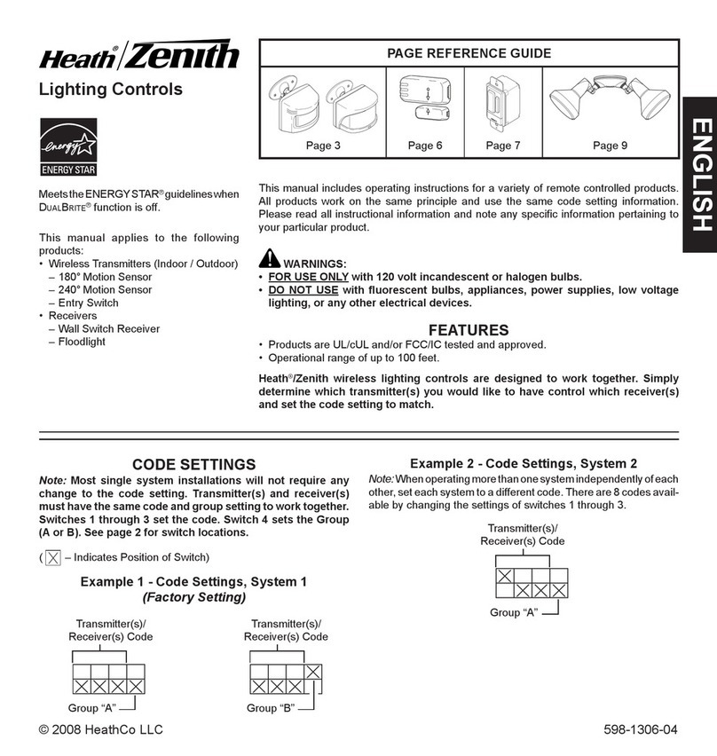 Heath Zenith SL-6053-WH - Heath - Wireless Command user guide Heath Zenith SL-6053-WH - Heath - Wireless Command user guide