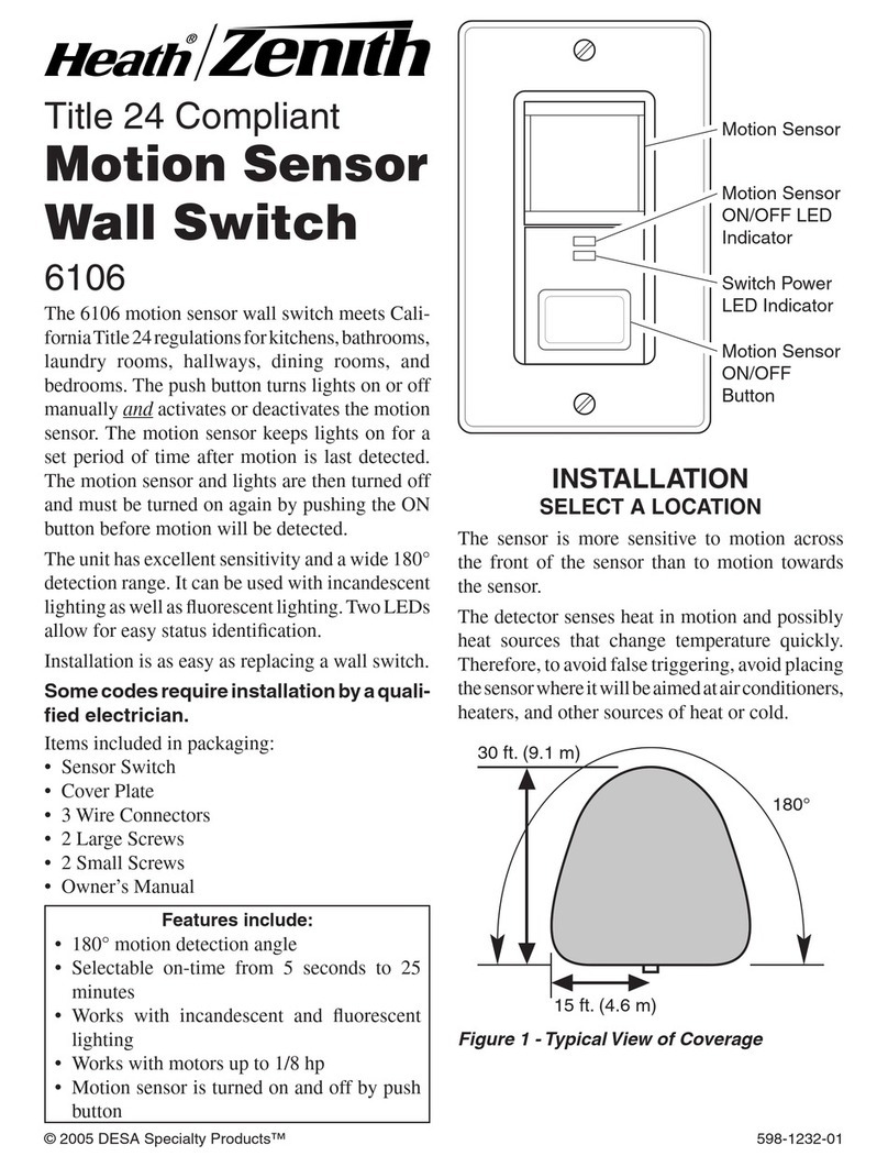 Heath Zenith SL-6106-WH - Heath - Vacancy Motion Sensor Wall... installation guide