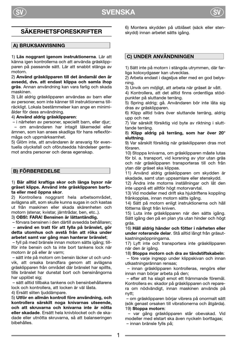 Mountfield M44 instruction manual