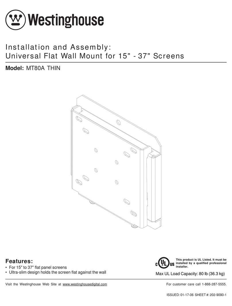 Westinghouse MT80A THIN Installation and assembly manual