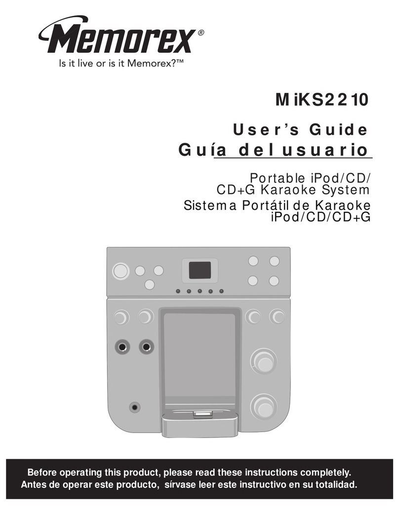 Memorex MiKS2210 - Portable Karaoke System User manual