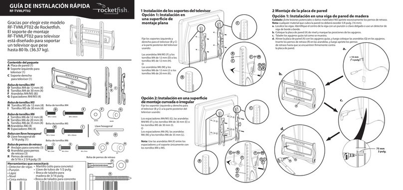 Rocket Fish RF-TVMLPT02 Parts list manual