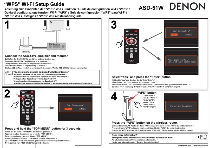 Denon ASD51W - Networking Client Dock User manual