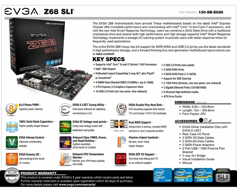EVGA Z68 SLI User manual