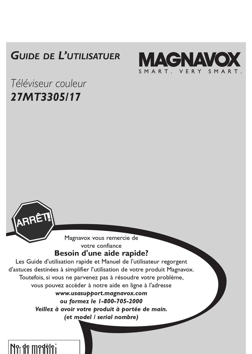 Magnavox 27MT3305 - 27" Stereo Tv Quick start guide