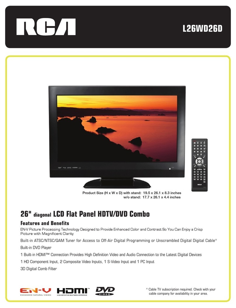 RCA l26wd26d - LCD HDTV w/ DVD Player User manual