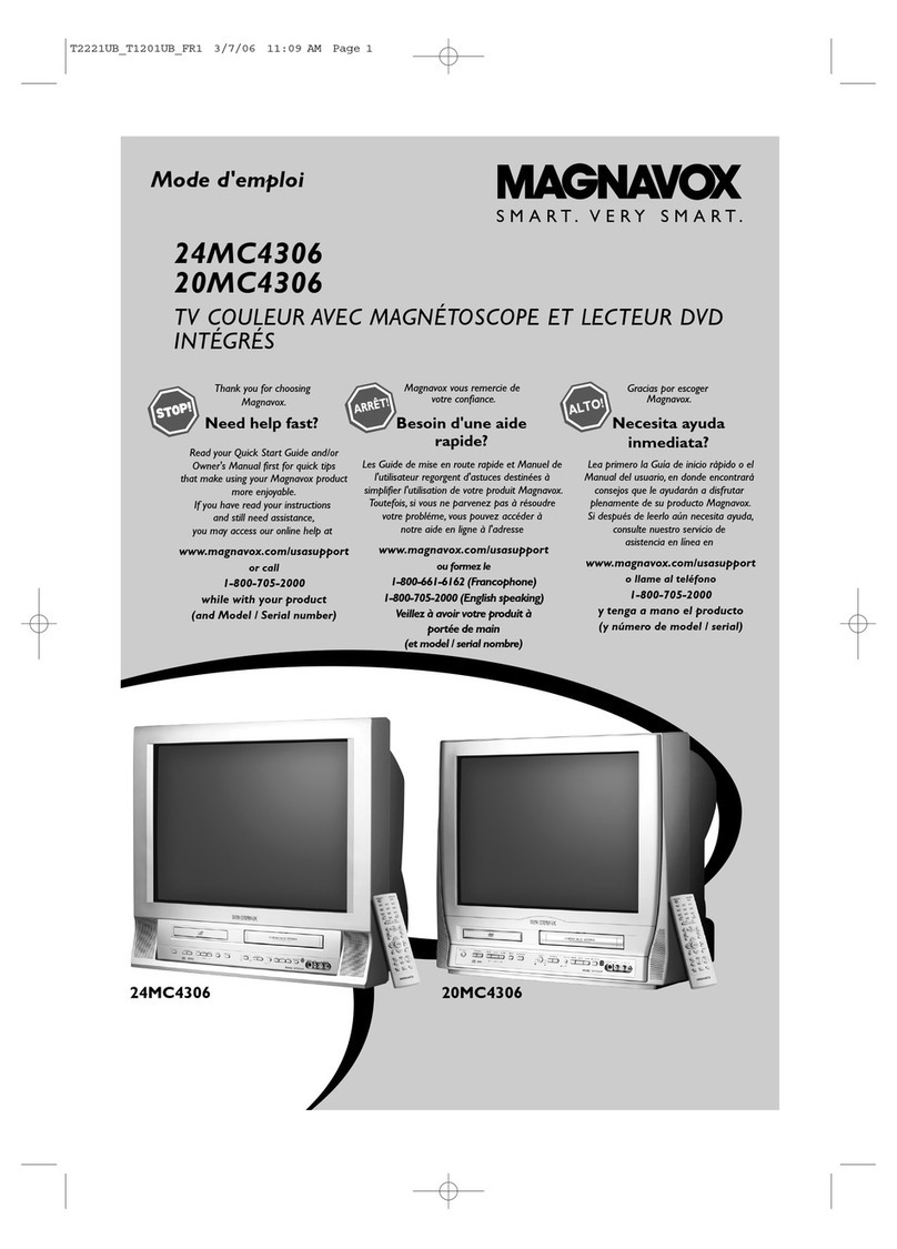 Magnavox 20MC4306 - Tv/dvd/vcr Combination Assembly instructions