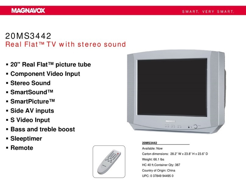 Magnavox 20MS3442 - 20" Real Flat Tv User manual Magnavox 20MS3442 - 20" Real Flat Tv User manual