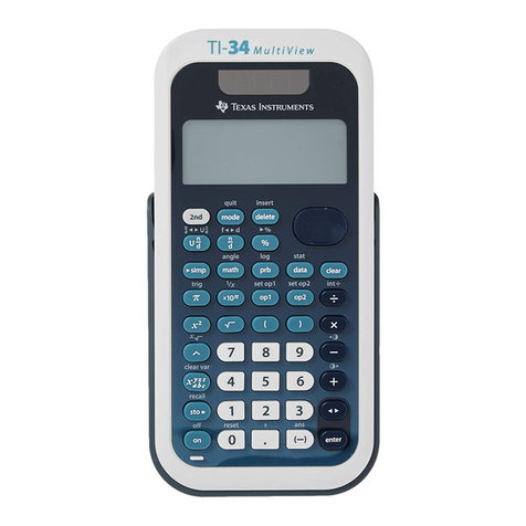 Texas Instruments TI-34 - MultiView Scientific Calculator User manual Texas Instruments TI-34 - MultiView Scientific Calculator User manual