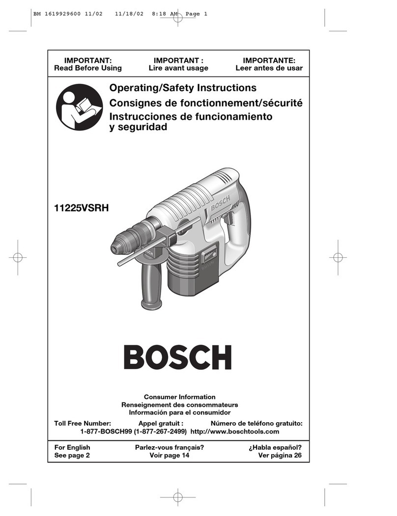 Bosch 11225VSRH - 3/4" SDS-plus Rotary Hammer Assembly instructions