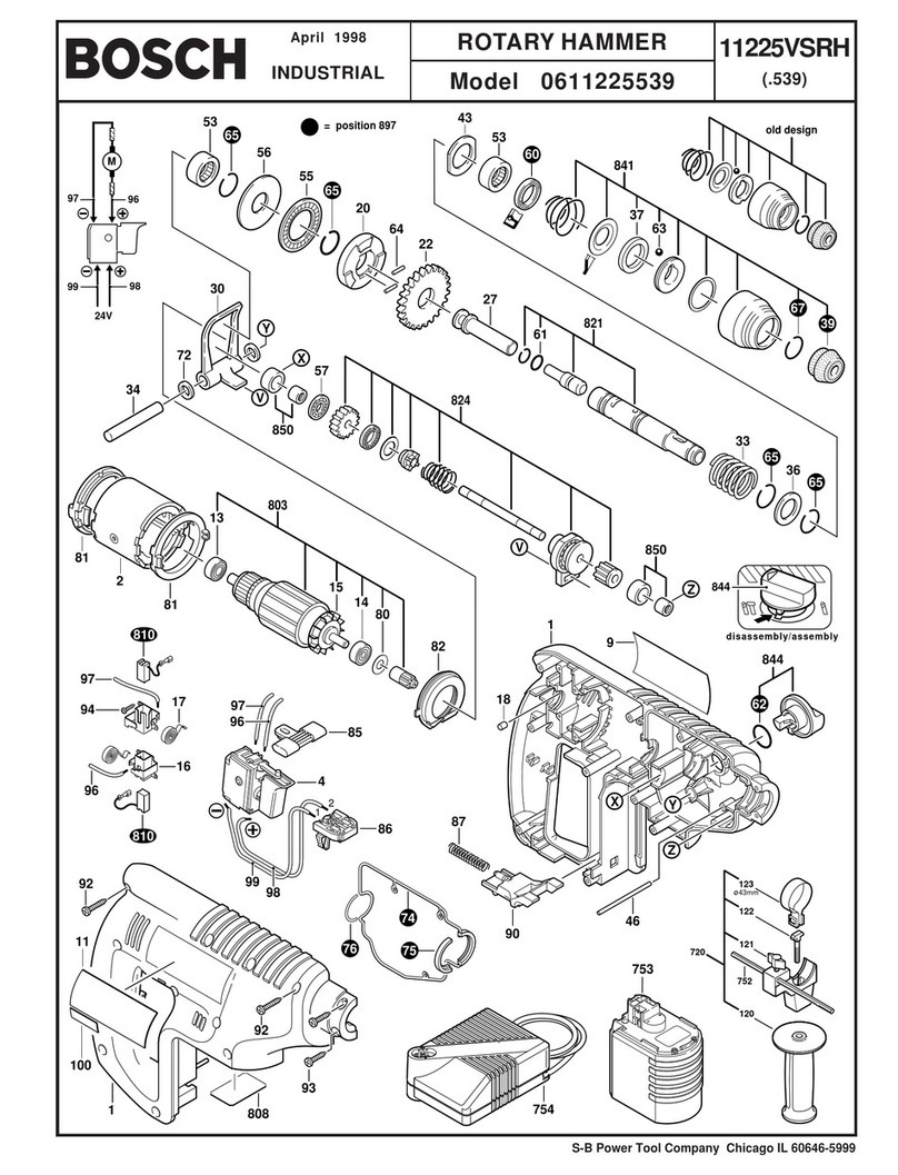 Bosch 11225VSRH - 3/4" SDS-plus Rotary Hammer User manual