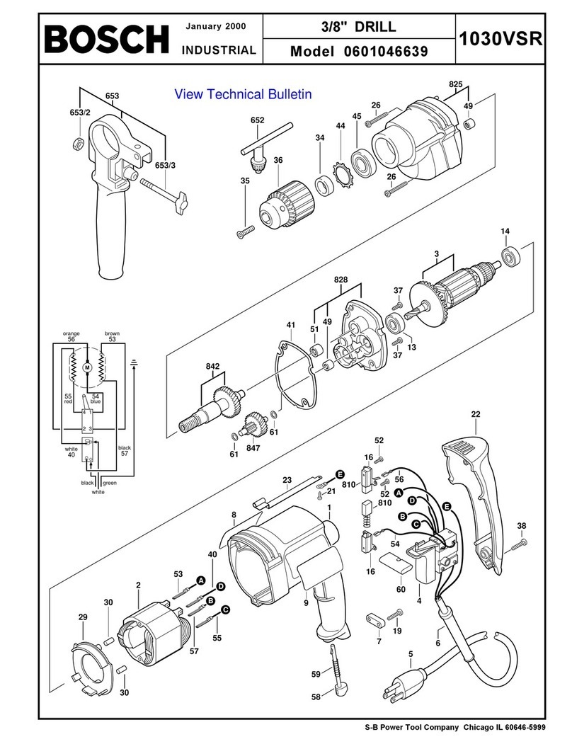 Bosch 1030VSR - 3/8" High Speed Heavy Duty parts list