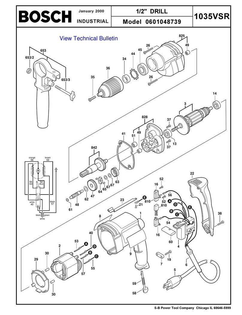 Bosch 1035VSR - 1/2 High Speed Drill 8.0A User manual