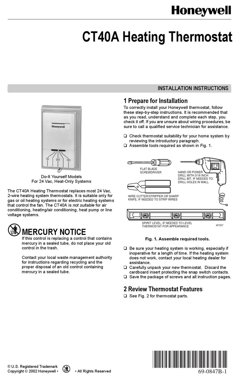 Honeywell CT40A User manual