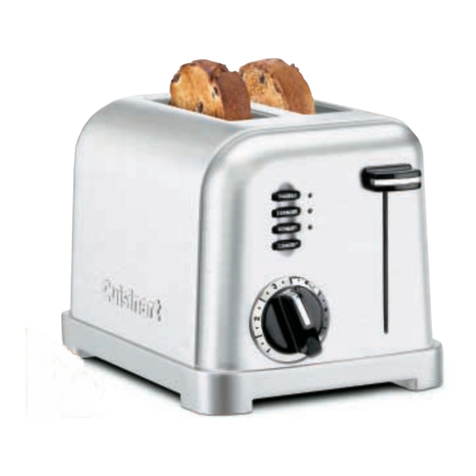 Cuisinart CPT-160W - Metal Classic Two Slice Toaster User manual