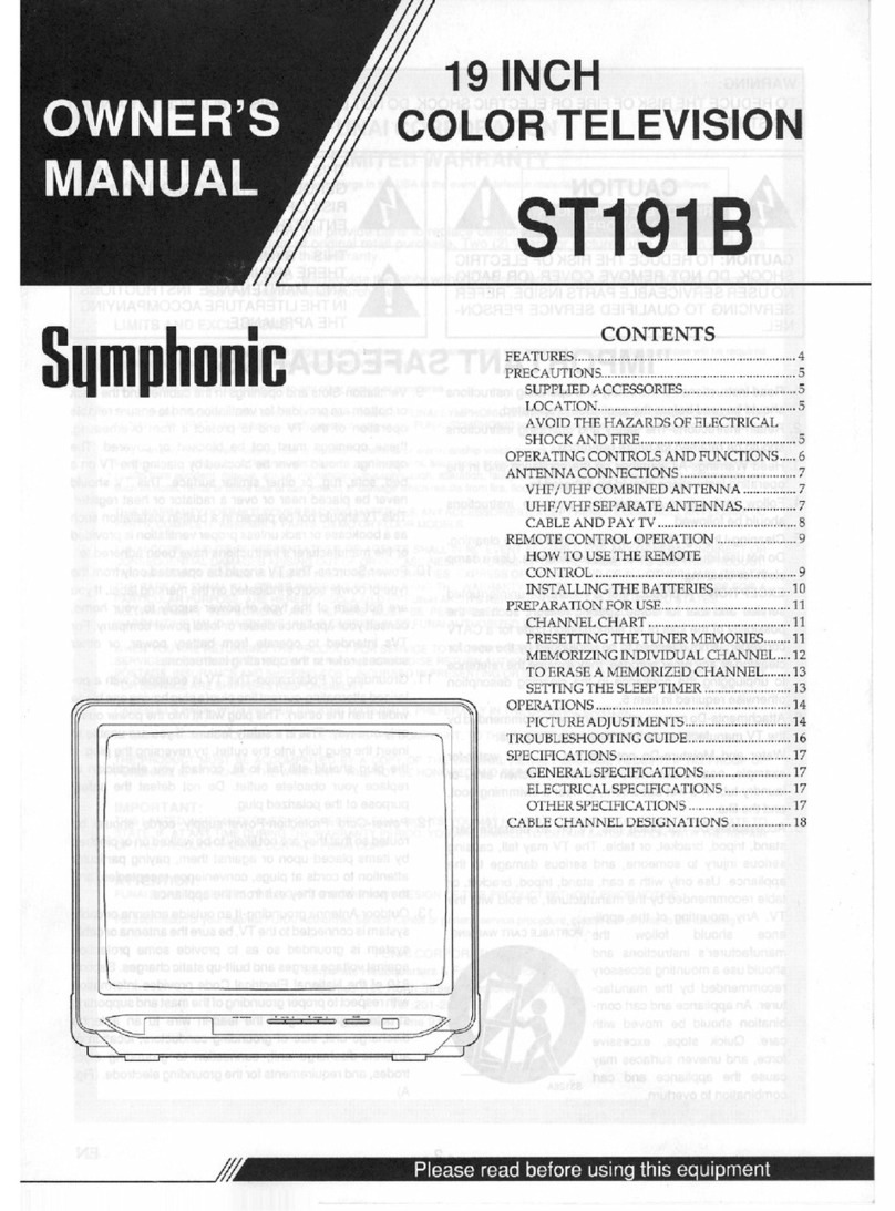 Symphonic ST191B User manual