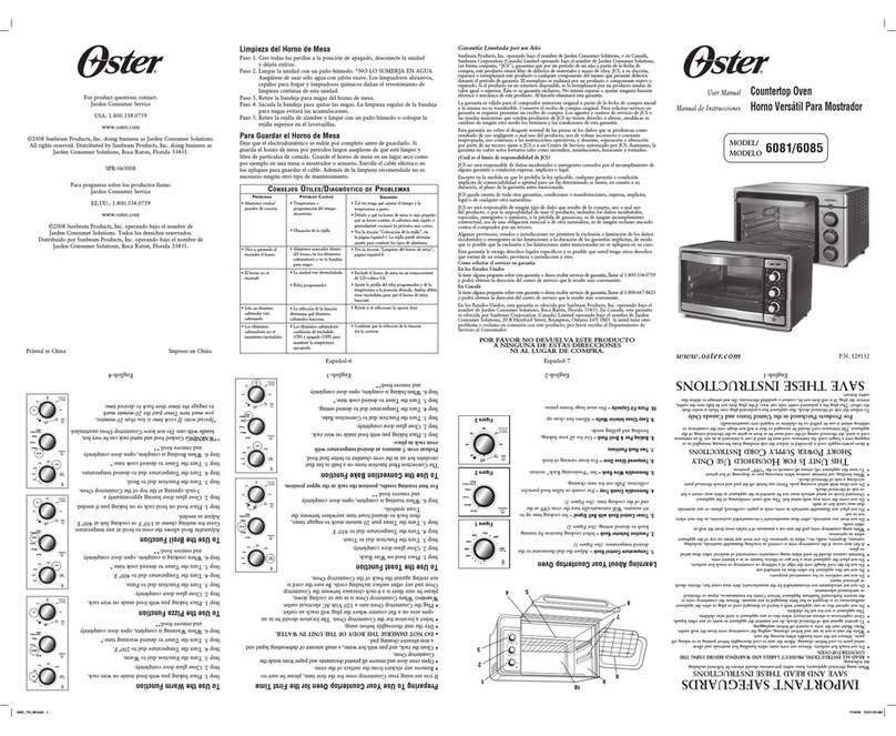 Oster 6081 user manual