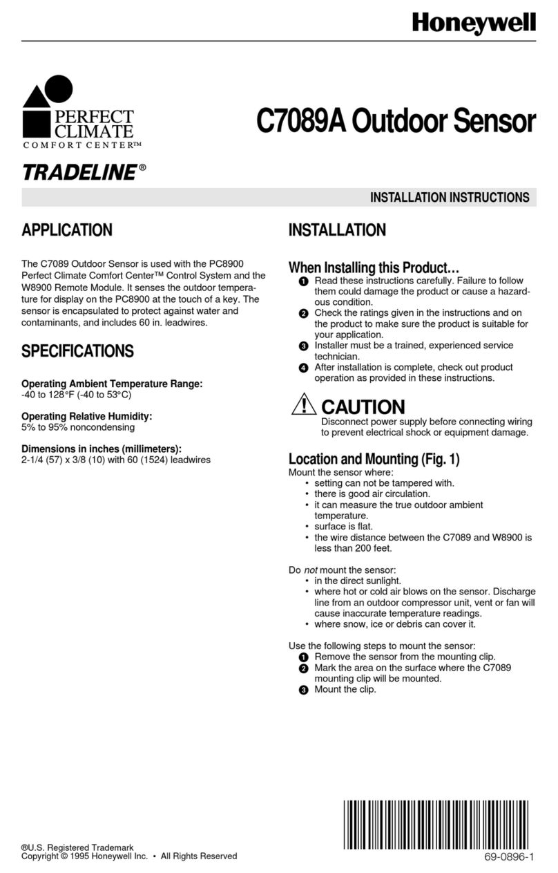 Honeywell Tradeline C7089A User manual