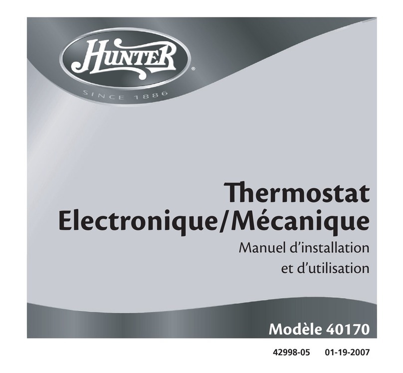 Hunter 40170 Installation and operation manual