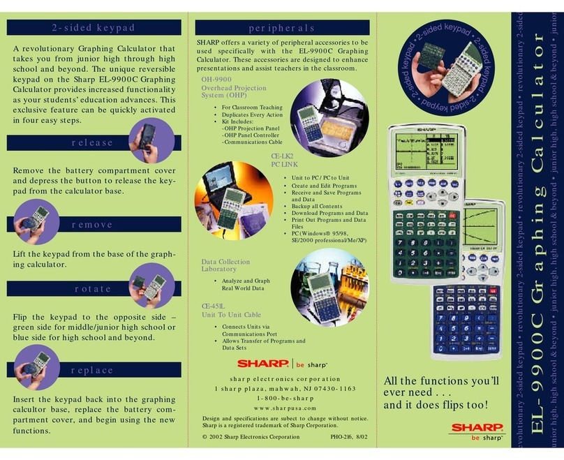 Sharp EL9900C - Graphing Calc With 2 Sided Keypad Lrg 22 CHAR/8 Line Display... User manual