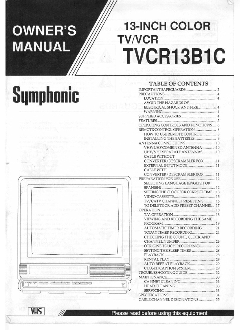Symphonic TVCR13B1C User manual