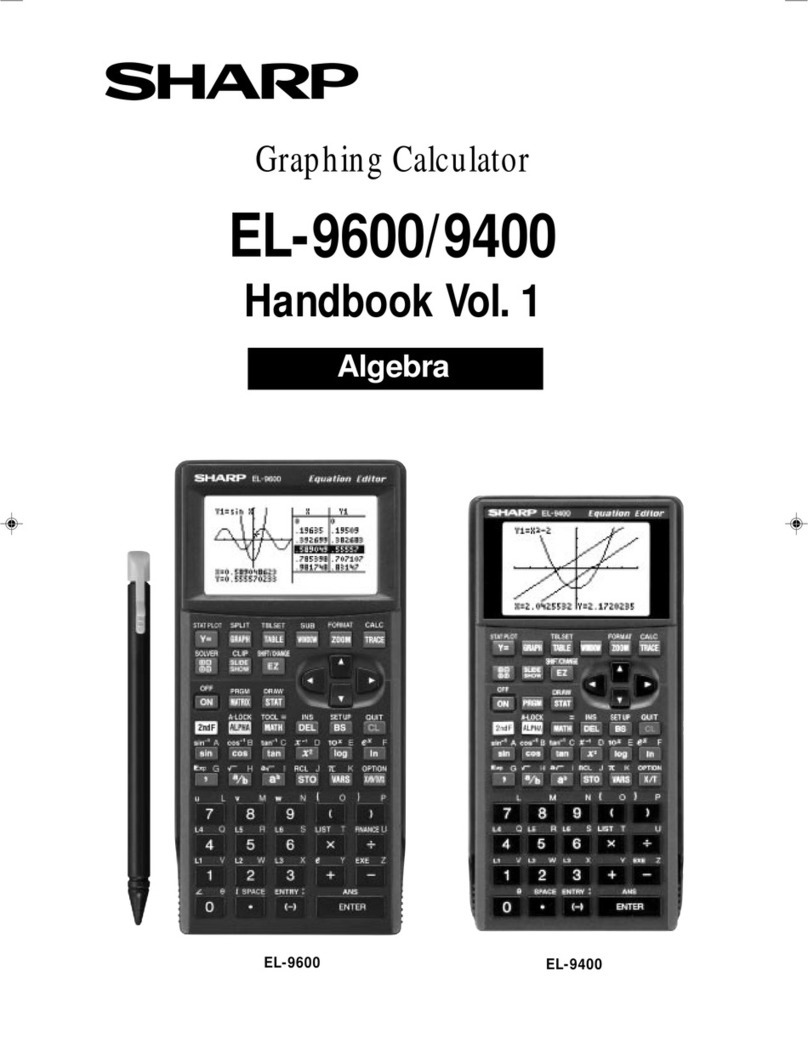 Sharp EL9600C - Graphing Calculator User manual