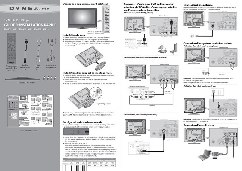Dynex DX-15L150A11 Installation and operation manual