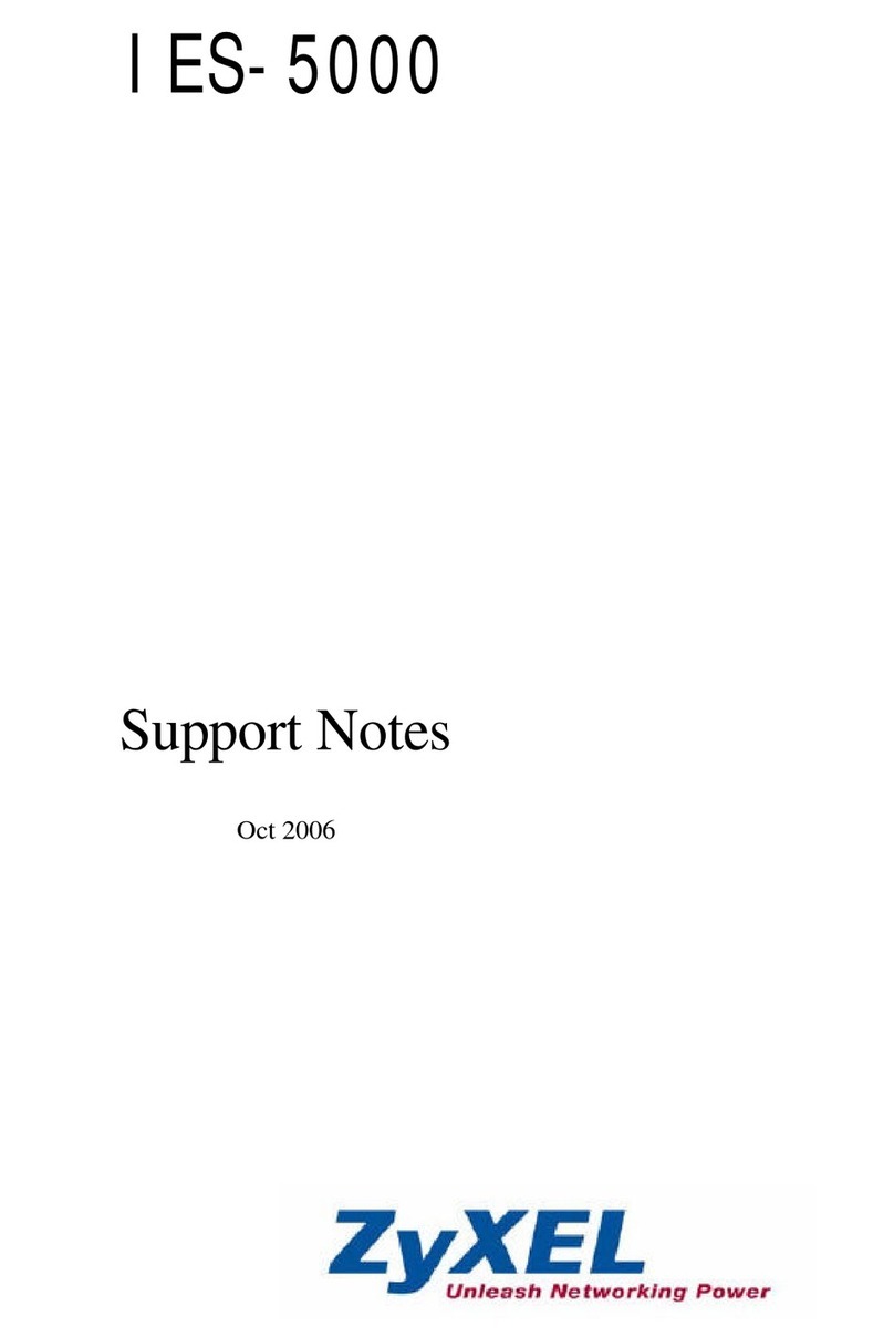 ZyXEL Communications IES-5000 Series Support notes ZyXEL Communications IES-5000 Series Support notes