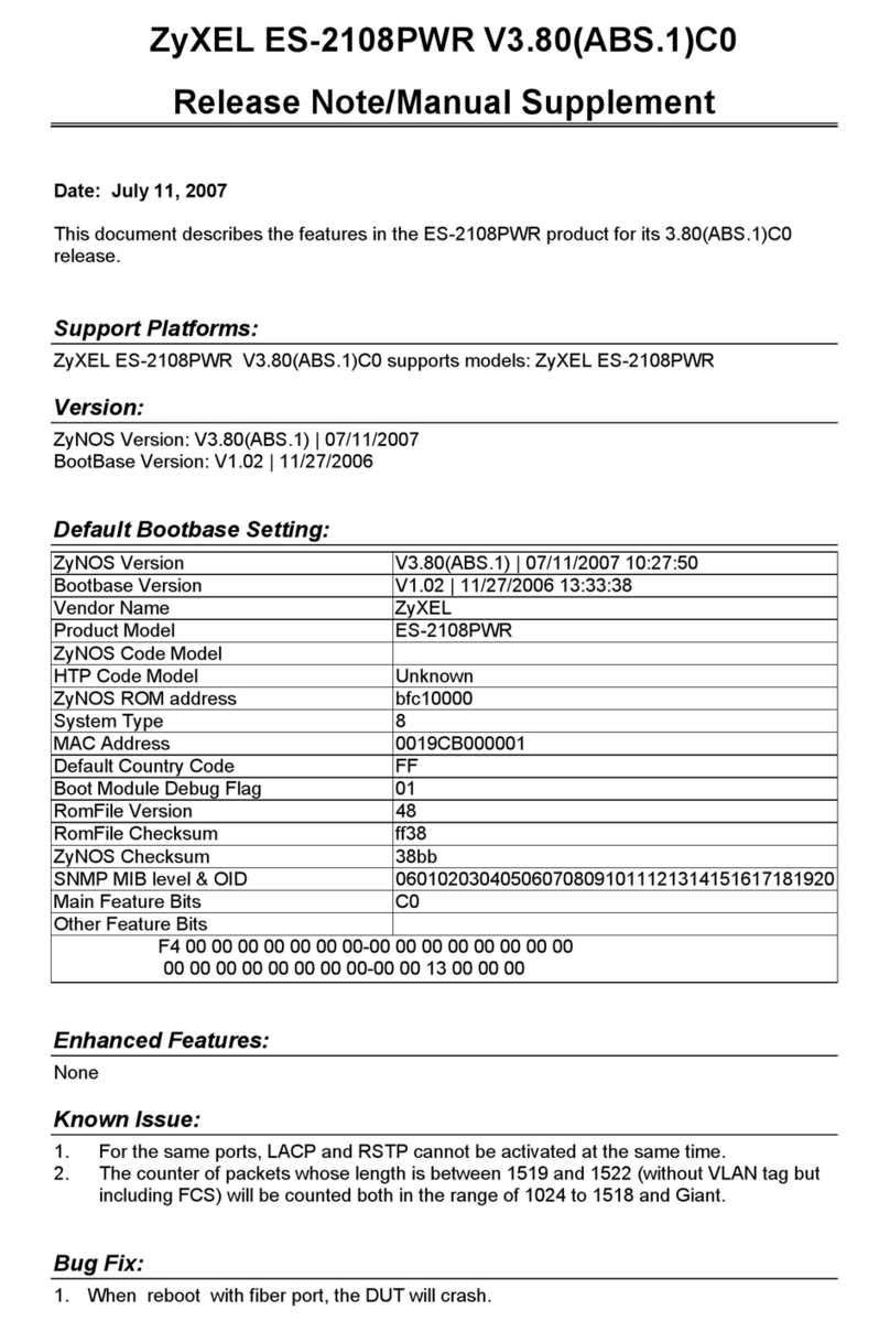 ZyXEL Communications ZyXEL Dimension ES-2108PWR Instruction Manual