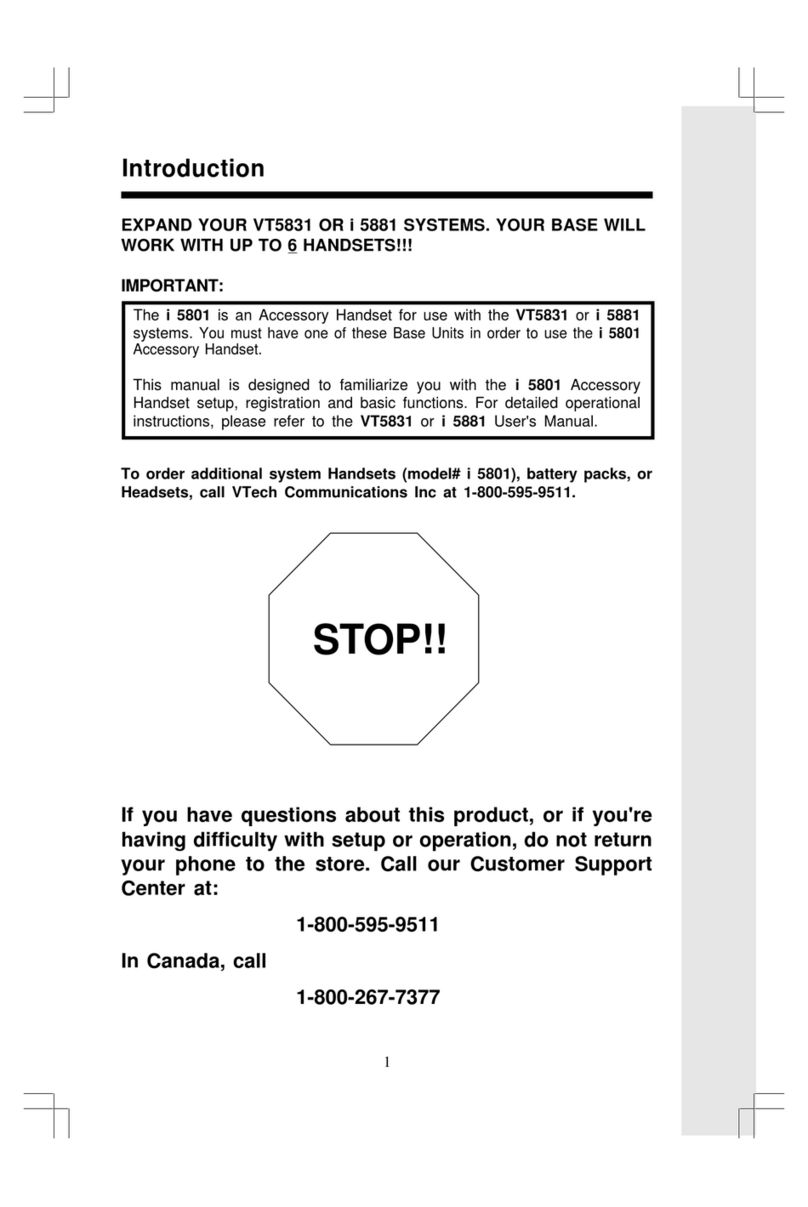 V-tech 5801 User manual