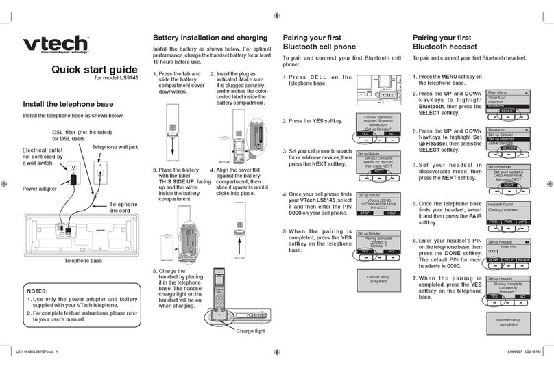 V-tech 5145 quick start guide