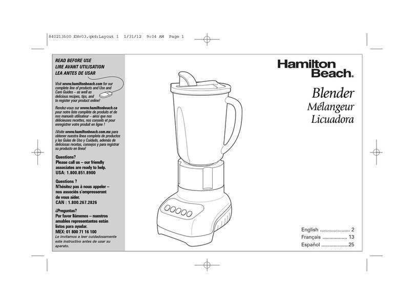 Hamilton Beach 54229 Owner's manual