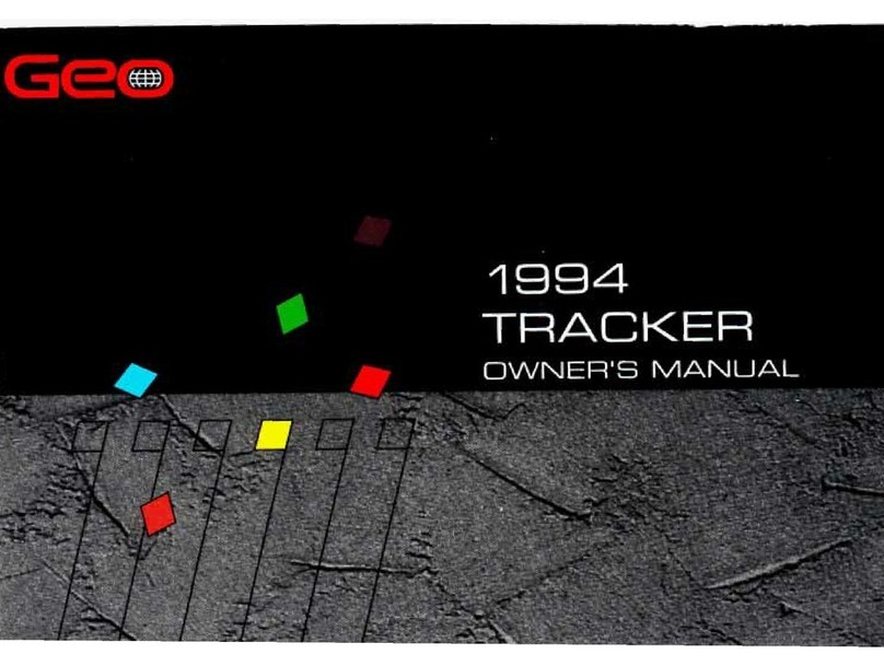 Geo Tracker 1994 User manual