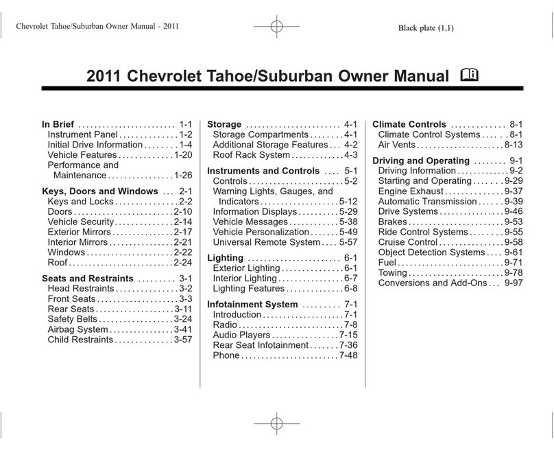 Chevrolet SUBURBAN - 2011 User manual